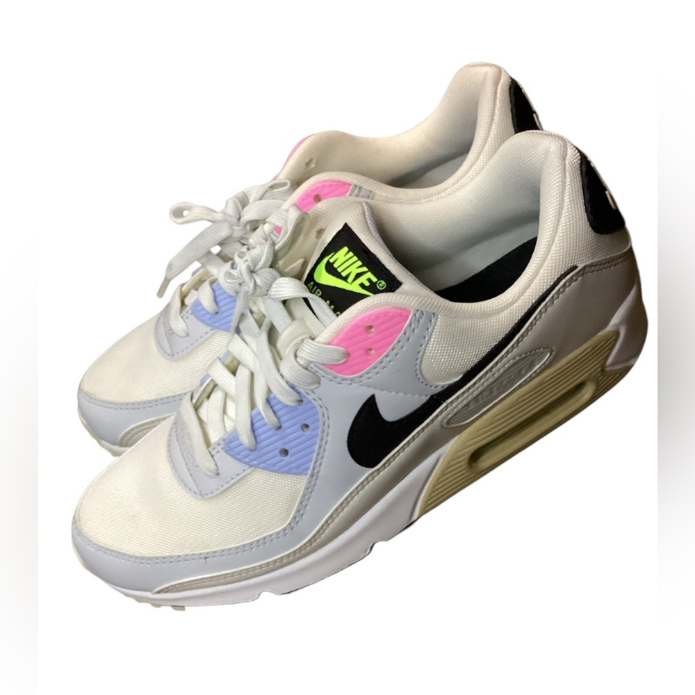 Nike Women's White, Pink, and Air Max 90 Sneakers